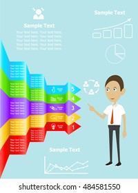 Vector illustration in style of infographic and flat design on the subject of business.
