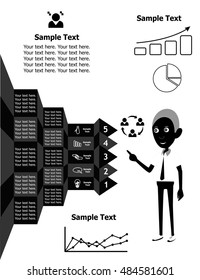 Vector illustration in style of infographic and flat design on the subject of business.