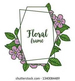 Vector illustration style leaf flower frames blooms hand drawn