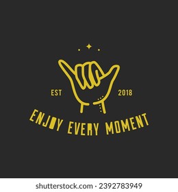 Vector illustration style vintage surfing theme badge design. For t-shirt prints, posters, stickers and other uses.