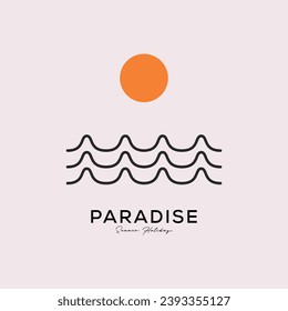 Vector illustration style vintage surfing theme badge design. For t-shirt prints, posters, stickers and other uses.