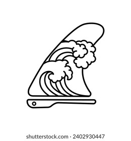 Vector illustration style vintage surfing theme badge design. For t-shirt prints  posters  stickers and other uses.Tropical beach line icon concept 