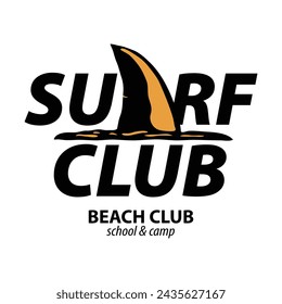Vector illustration style vintage surfing theme badge design. For t-shirt prints, posters, stickers and other uses.