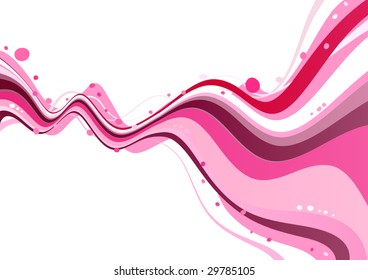 Vector illustration of style wave pink abstract Background