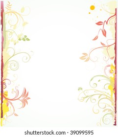 Vector illustration of styled Floral Decorative background