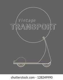 Vector illustration of a stylised vintage motorcycle