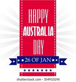Vector illustration of a stylish Australia Day text for Australia day.