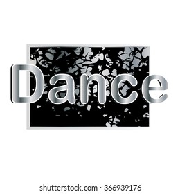 Vector illustration stylish black and white print, dance background