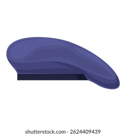 Vector illustration of a stylish blue beret, perfect for fashion and accessory designs