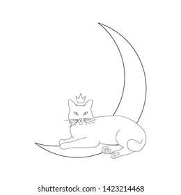 
Vector illustration of a stylish cat. Silhouette of a cat. Modern trend design. Concept for logos, flyers, packs, prints and posters