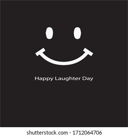 Vector illustration of stylish colorful text for World Laughter Day. Illustration Of World Laughter day Background With Smiley Emoticons.