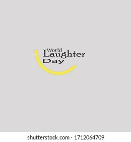 Vector illustration of stylish colorful text for World Laughter Day. Illustration Of World Laughter day Background With Smiley Emoticons.