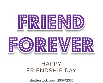 Vector illustration of a stylish colorful text for Happy Friendship Day.