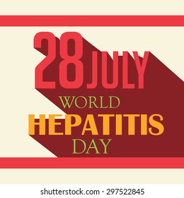 Vector illustration of a stylish colorful text for World Hepatitis Day.
