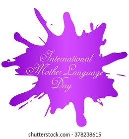 Vector illustration of stylish colorful text for International Mother Language Day.