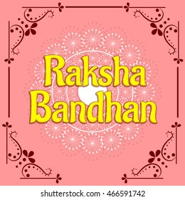 Vector illustration of a stylish colorful Text for indian festival of raksha bandhan.