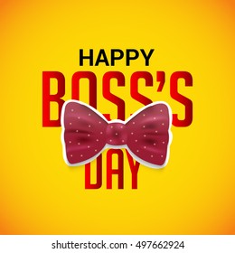 Vector illustration of a Stylish Colorful Text Background for Boss's Day.