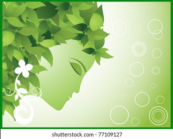 vector illustration of stylish design wallpaper for nature
