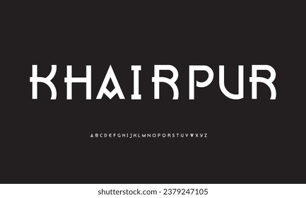 vector illustration. Stylish elegant vector composite font. set of letters english