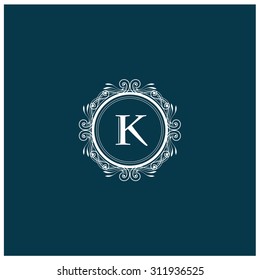 Vector illustration of a stylish and elegant monogram design template.