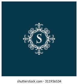 Vector illustration of a stylish and elegant monogram design template.
