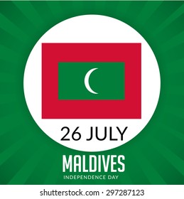 Vector illustration of a stylish flag for Happy Independence Day with Maldives flag.