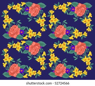 Vector Illustration of stylish floral background