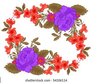 Vector Illustration of stylish floral background