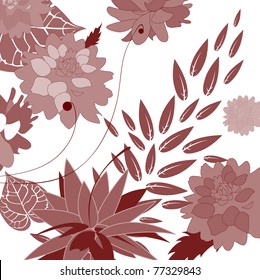 Vector Illustration of stylish floral background
