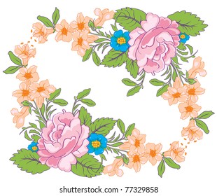 Vector Illustration of stylish floral background