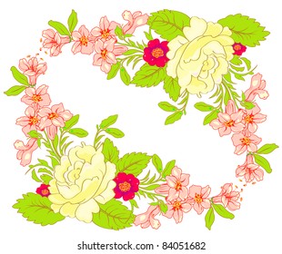 Vector Illustration of stylish floral background
