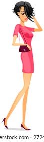 ilustración vectorial de chica elegante