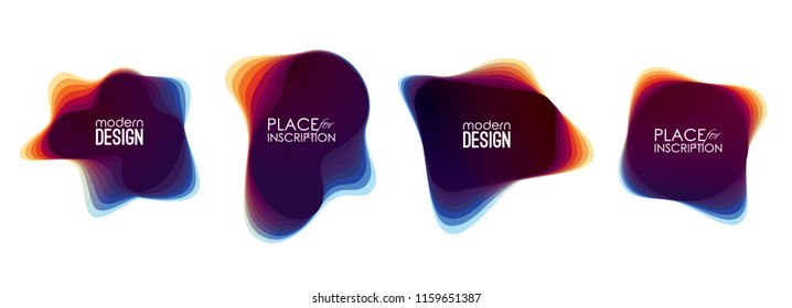 vector illustration. stylish gradient shape. Abstract frame design. creative colorful background, minimal graphics
design business cards, invitations, gift cards, flyers ,brochures