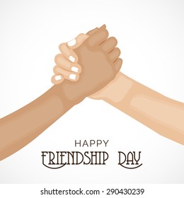 Vector illustration of a stylish Hand for Happy Friendship Day.