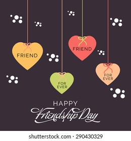 Vector illustration of a stylish heart for Happy Friendship Day.