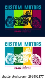 vector illustration of stylish lettering motorcycle design for , graphics for t-shirt ,vintage design