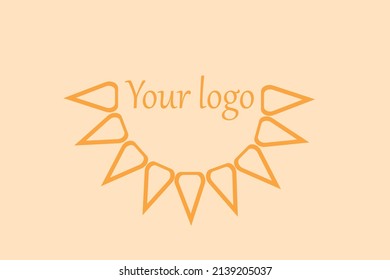 ilustración vectorial de un logotipo elegante para una empresa con sol