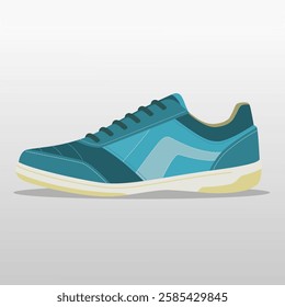 vector illustration of a stylish, low-top sneaker with a brown and olive color scheme, featuring a sleek design with detailed stitching and a white sole, making it visually appealing and modern