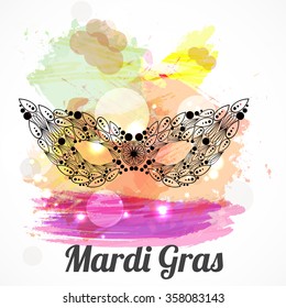 Vector illustration of a stylish mask for Mardi Gras.