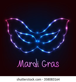 Vector illustration of a stylish mask for Mardi Gras.