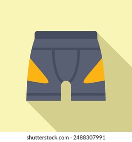 Vector illustration of stylish men's boxer briefs on a warm beige background