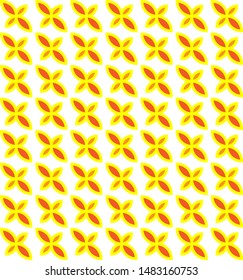 Vector illustration of stylish, orange and yellow pattern
