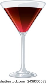 Vector illustration of a stylish red drink