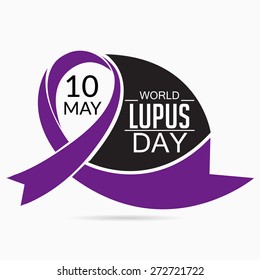 Vector illustration of stylish ribbon for World Lupus Day.