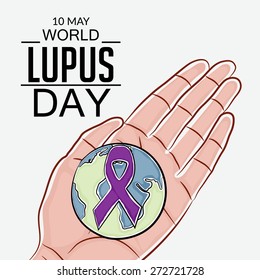 Vector illustration of stylish ribbon for World Lupus Day.