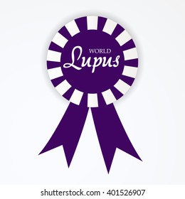 Vector illustration of stylish ribbon for World Lupus Day.