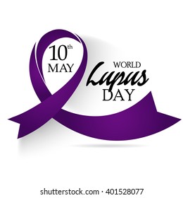 Vector illustration of stylish ribbon for World Lupus Day.