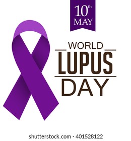 Vector illustration of stylish ribbon for World Lupus Day.