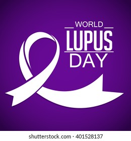 Vector illustration of stylish ribbon for World Lupus Day.