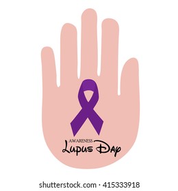 Vector illustration of stylish ribbon for World Lupus Day.